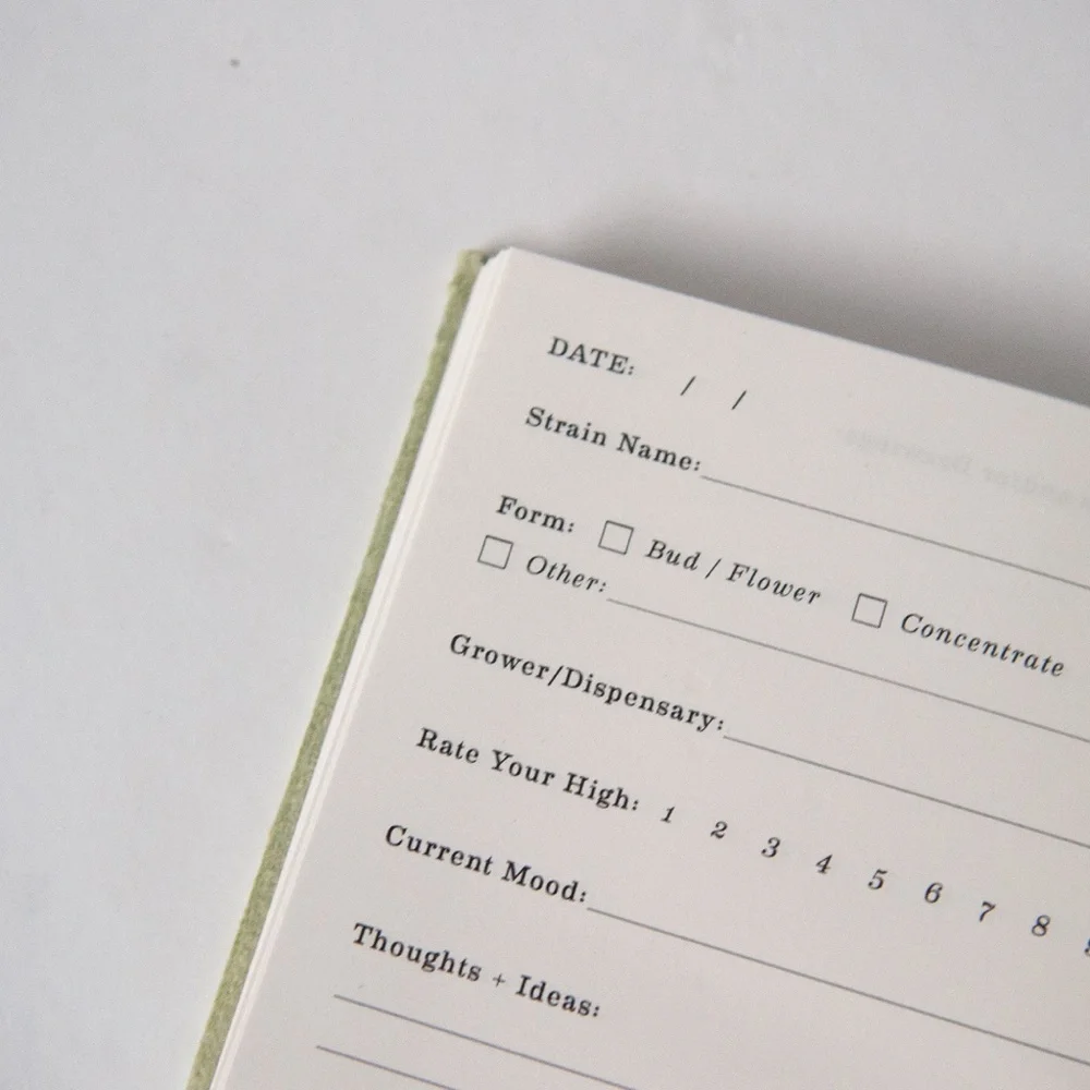 Print Fresh Smoking Journal in Gray Velvet Hardcover